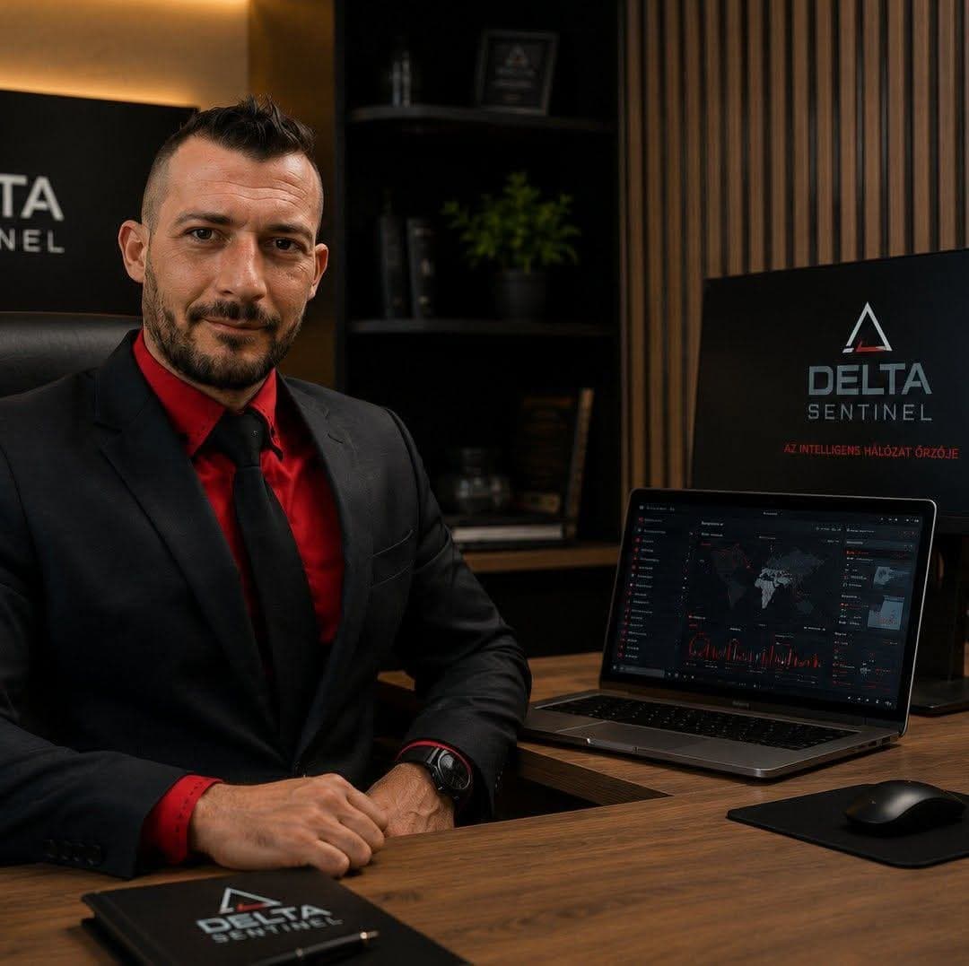 A Delta Sentinel képviselője az operatív irányítópult mellett